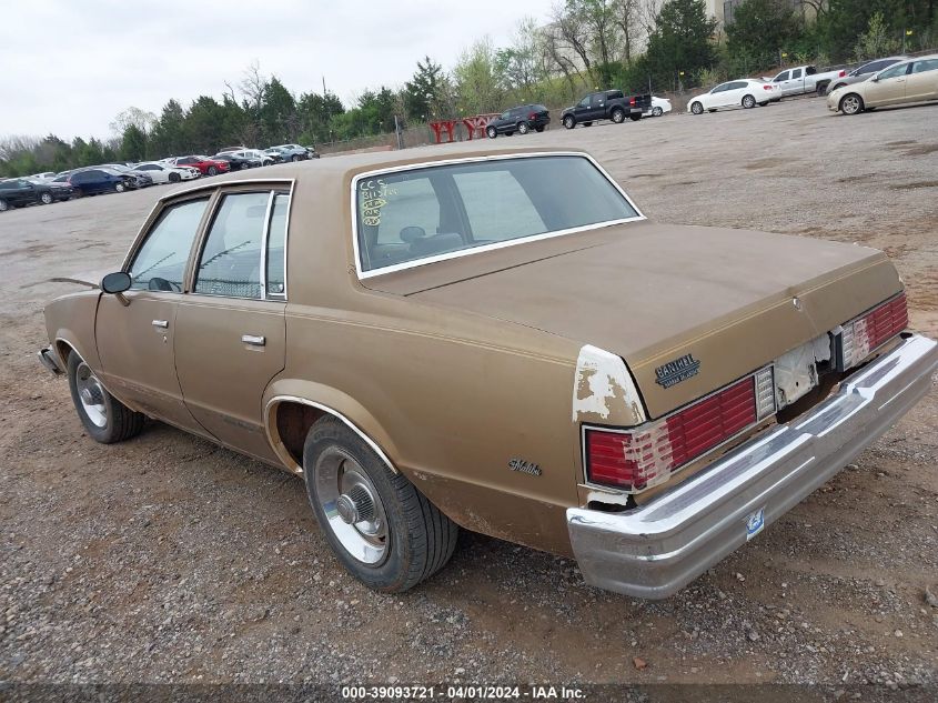 1981 Chevrolet Malibu VIN: 1G1AT69J2BK456950 Lot: 39093721