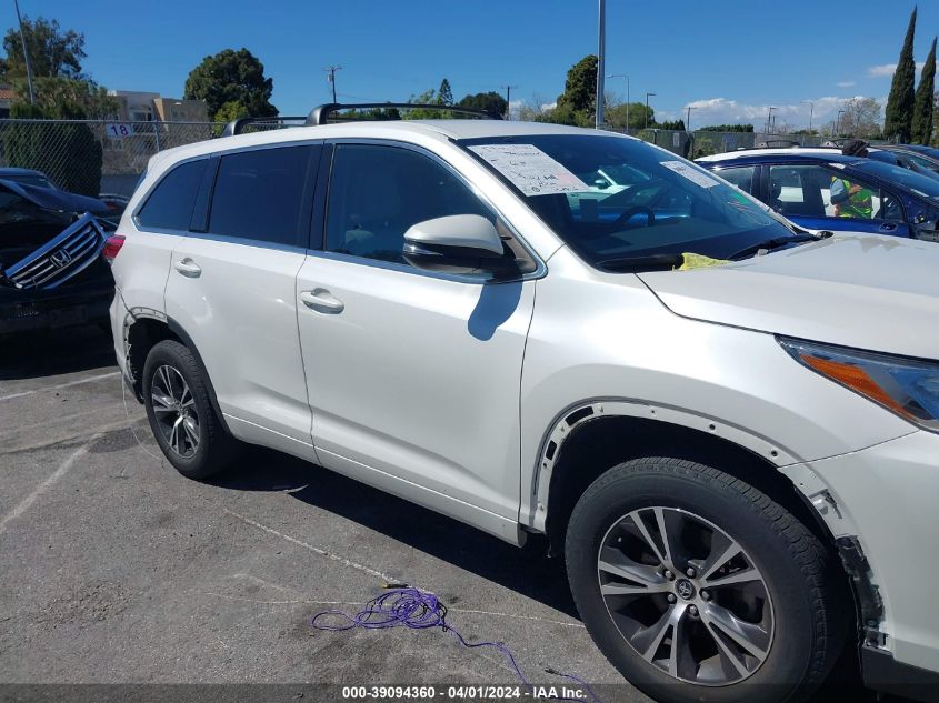 2018 Toyota Highlander Le Plus VIN: 5TDZZRFH2JS278492 Lot: 39094360