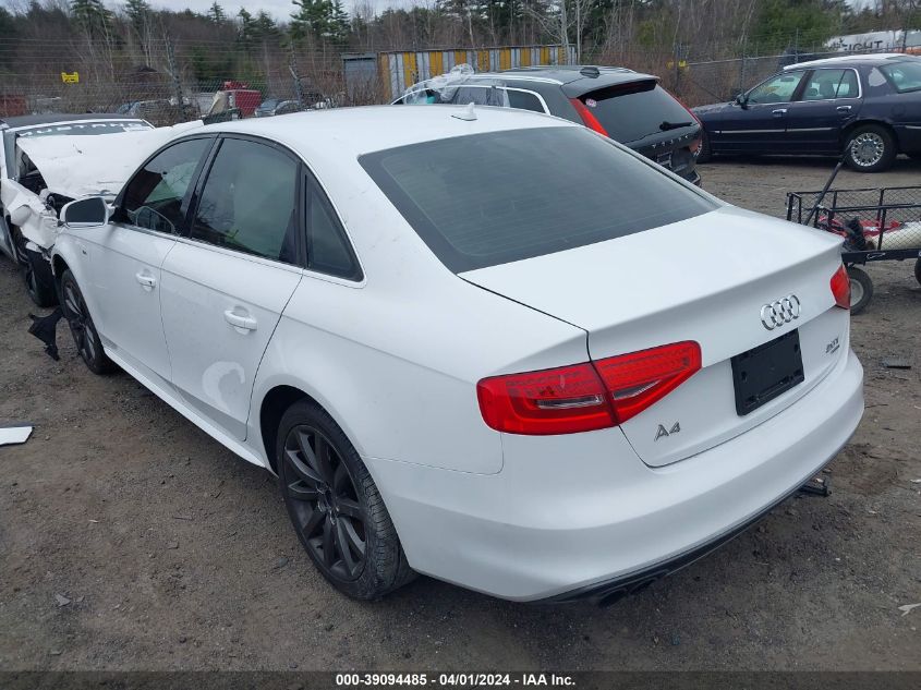 2014 Audi A4 2.0T Premium VIN: WAUBFAFL1EN020523 Lot: 39094485