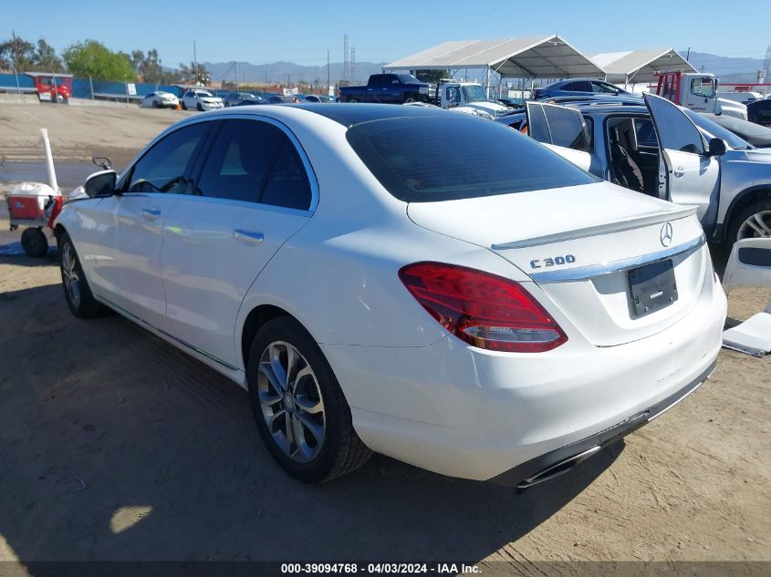 2016 Mercedes-Benz C 300 4Matic/Luxury 4Matic/Sport 4Matic VIN: 55SWF4KB5GU134995 Lot: 39094768