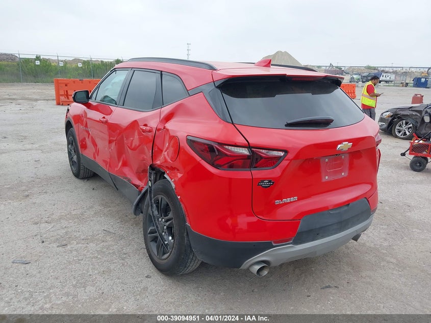 VIN 3GNKBBRA2MS516490 2021 CHEVROLET BLAZER 1LT