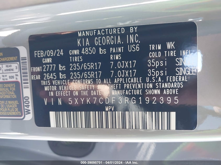 2024 KIA SPORTAGE X-PRO PRESTIGE - 5XYK7CDF3RG192395