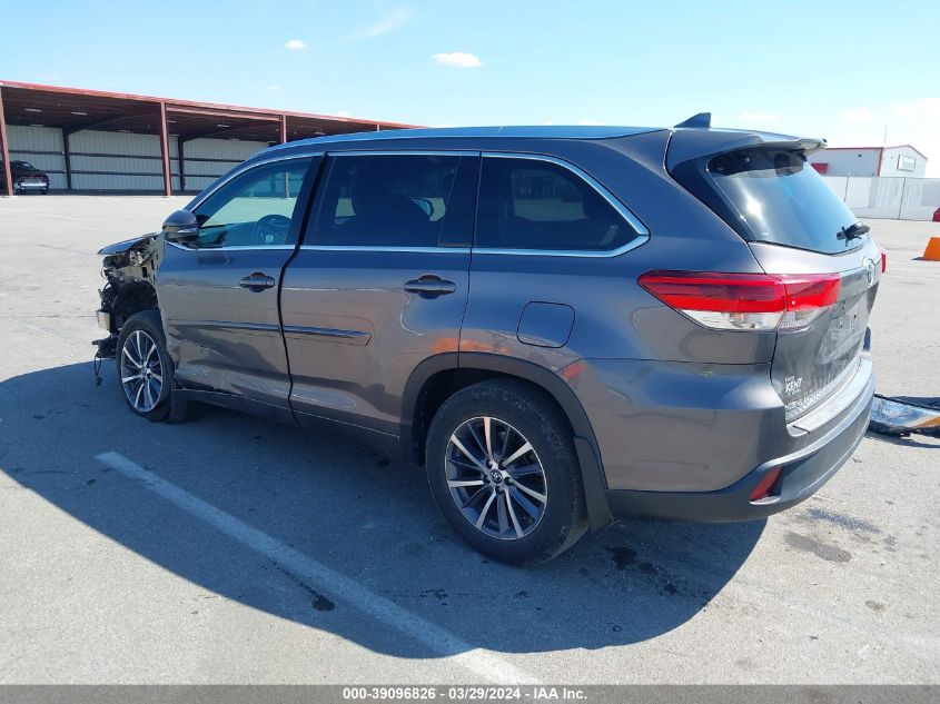 2017 Toyota Highlander Xle VIN: 5TDJZRFH0HS378646 Lot: 39096826