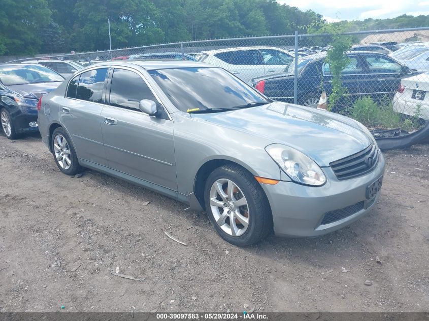 2006 Infiniti G35X VIN: JNKCV51F36M614913 Lot: 39097583