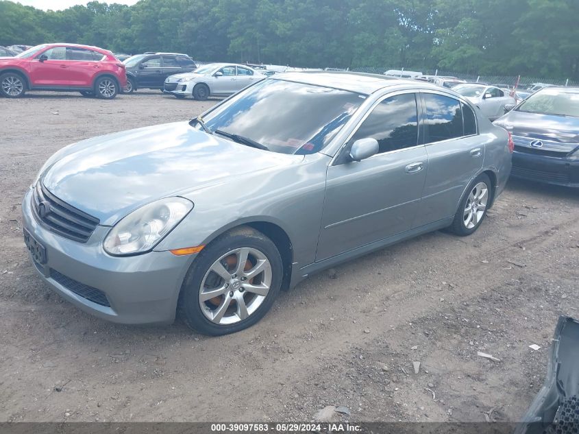 2006 Infiniti G35X VIN: JNKCV51F36M614913 Lot: 39097583