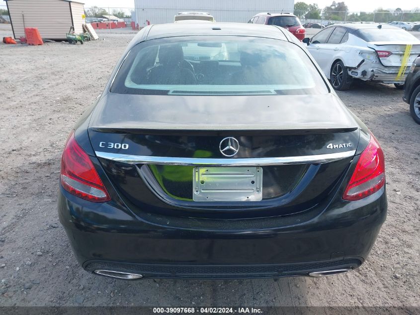 2018 Mercedes-Benz C 300 4Matic VIN: 55SWF4KB4JU259994 Lot: 39097668