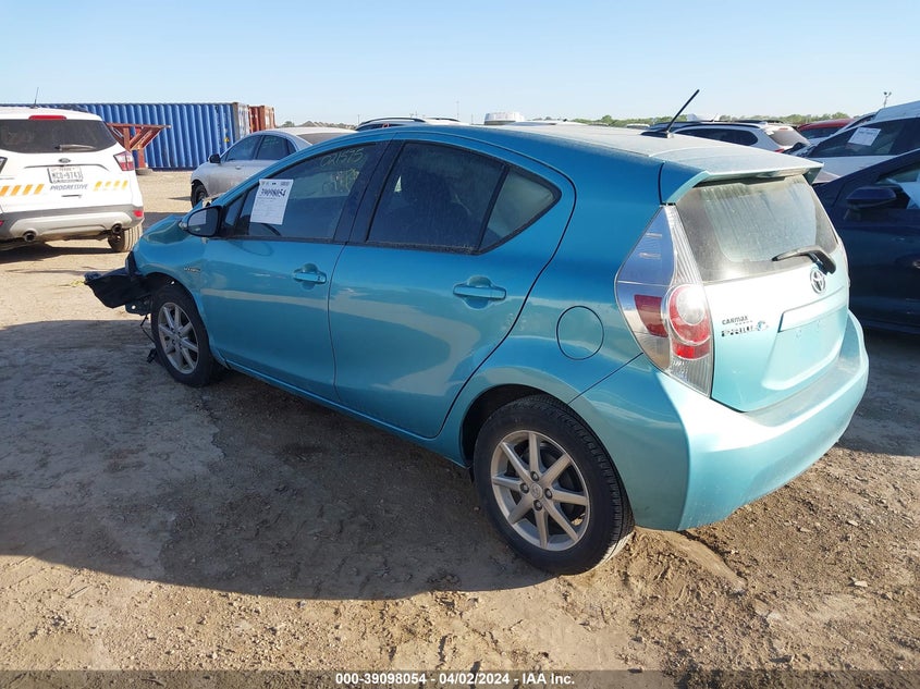 2012 Toyota Prius C Four VIN: JTDKDTB35C1021575 Lot: 39098054