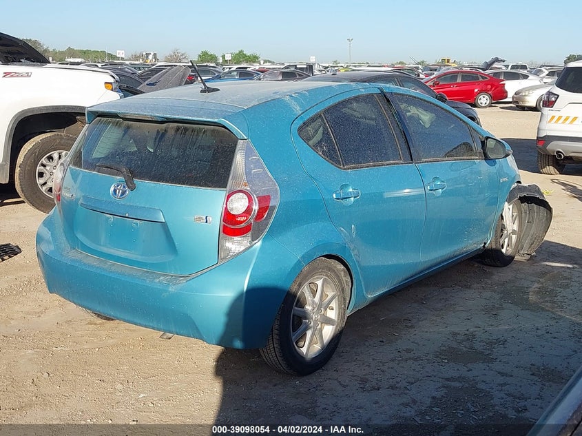 2012 Toyota Prius C Four VIN: JTDKDTB35C1021575 Lot: 39098054