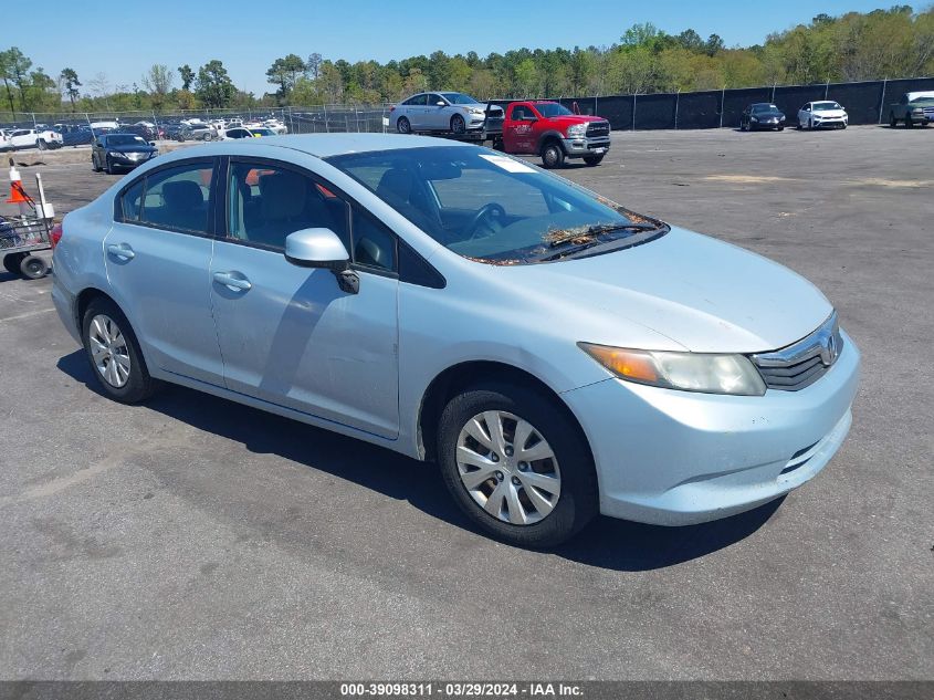 2HGFB2E54CH514648 | 2012 HONDA CIVIC