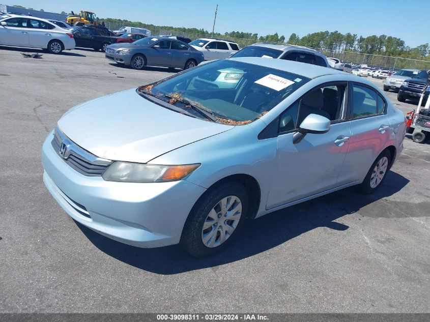 2HGFB2E54CH514648 | 2012 HONDA CIVIC