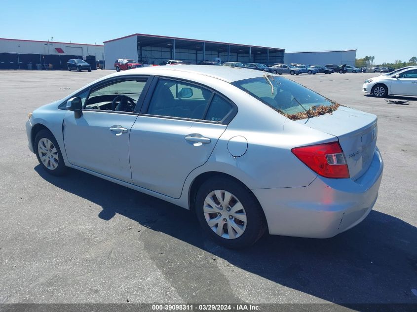 2HGFB2E54CH514648 | 2012 HONDA CIVIC