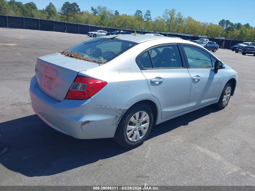 2HGFB2E54CH514648 | 2012 HONDA CIVIC