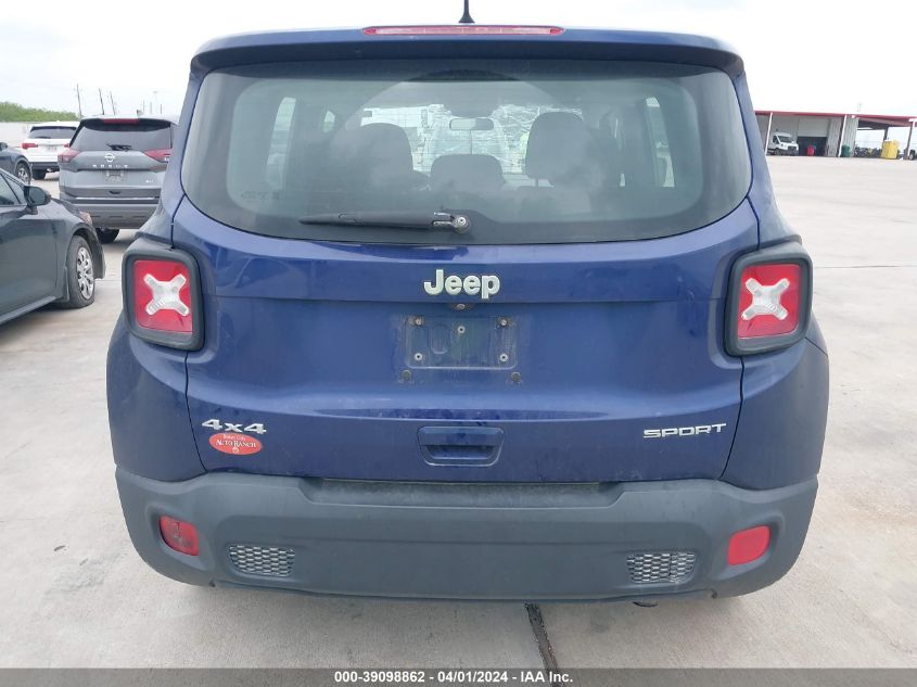 2018 Jeep Renegade Sport 4X4 VIN: ZACCJBAH9JPH14148 Lot: 39098862