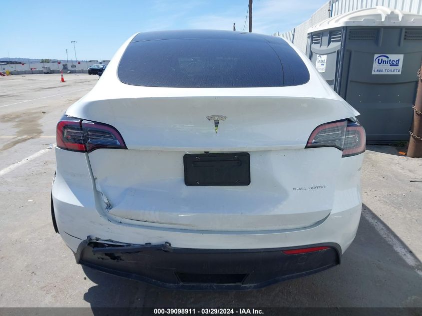 2023 Tesla Model Y Awd/Long Range Dual Motor All-Wheel Drive VIN: 7SAYGAEE4PF624651 Lot: 39098911