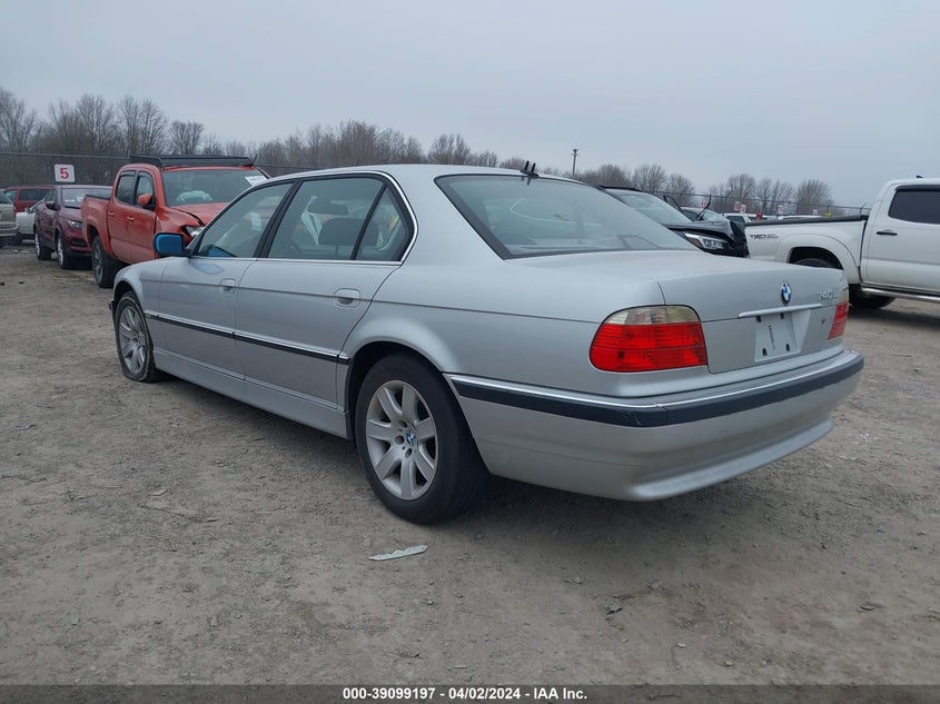 2001 BMW 740Il VIN: WBAGH834X1DP27822 Lot: 39099197