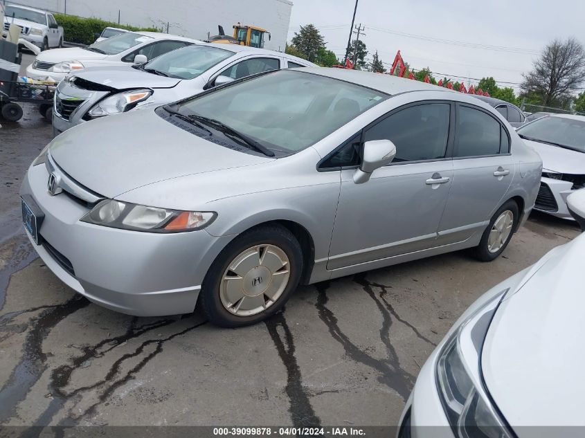 JHMFA36278S012291 | 2008 HONDA CIVIC HYBRID