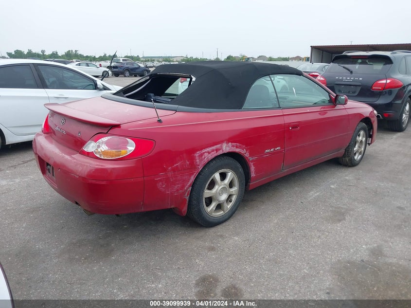 2002 Toyota Camry Solara Sle V6 VIN: 2T1FF22PX2C564195 Lot: 39099939