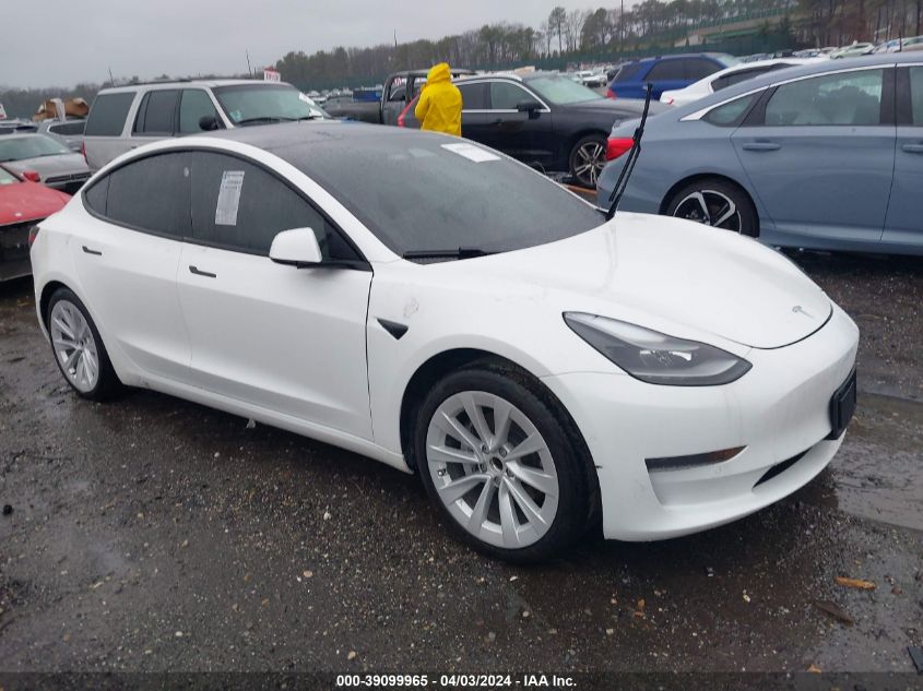 2021 TESLA MODEL 3 - 5YJ3E1EA7MF032277