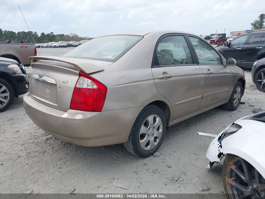 2005 Kia Spectra Ex/Lx/Sx VIN: KNAFE121255179849 Lot: 39100062
