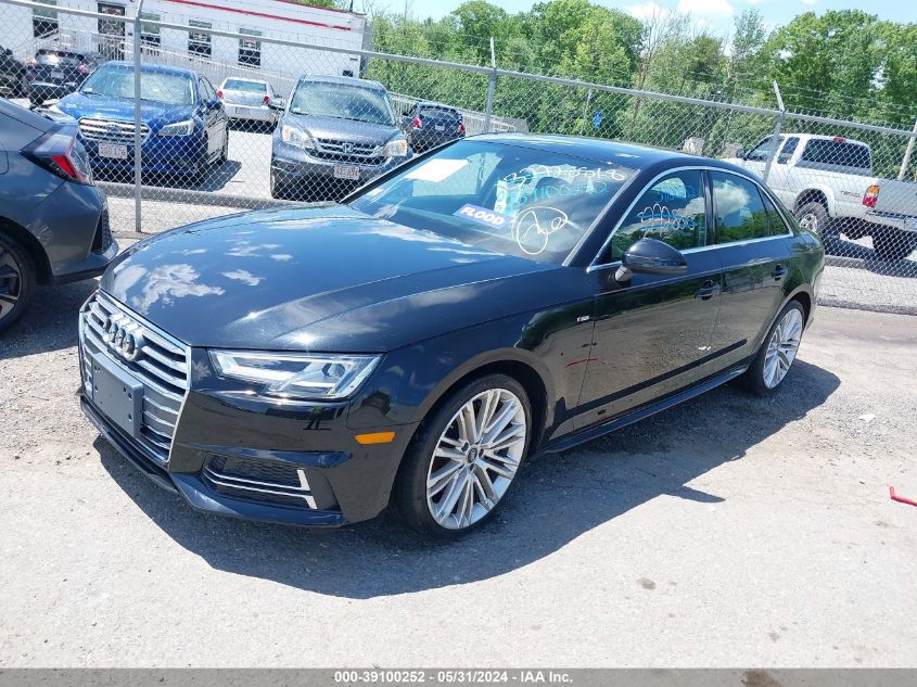 2017 Audi A4 2.0T Premium VIN: WAUENAF43HN000285 Lot: 39100252