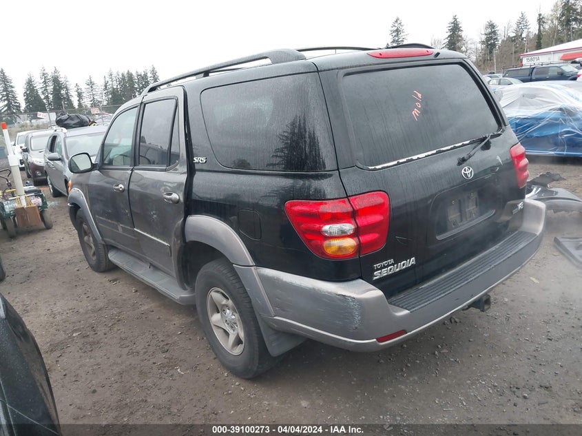2002 Toyota Sequoia Sr5 V8 VIN: 5TDZT34A12S098989 Lot: 39100273