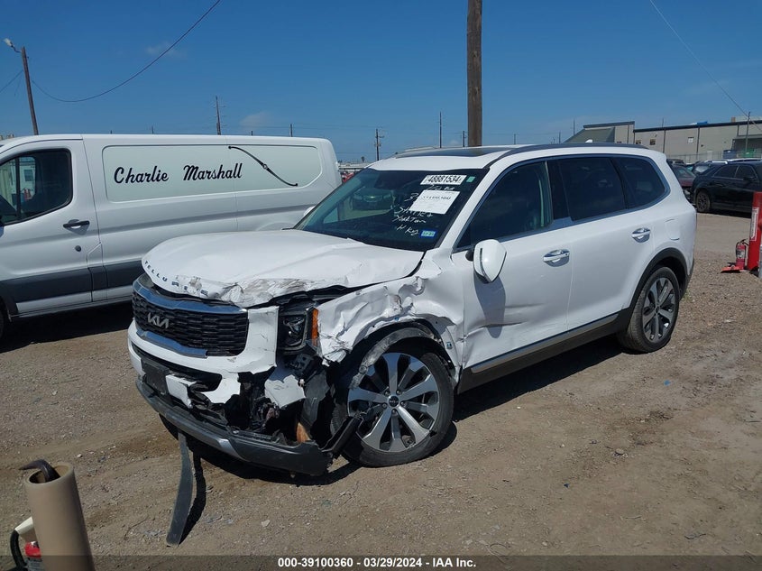 2022 Kia Telluride S VIN: 5XYP64HC7NG272887 Lot: 39100360
