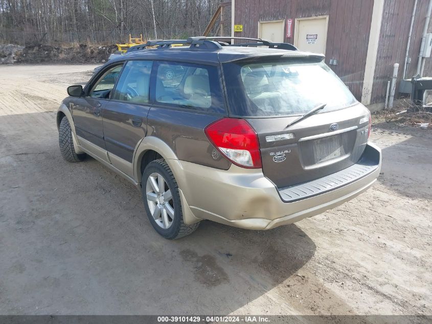 2008 Subaru Outback 2.5I/2.5I L.l. Bean Edition VIN: 4S4BP61C087306100 Lot: 39101429