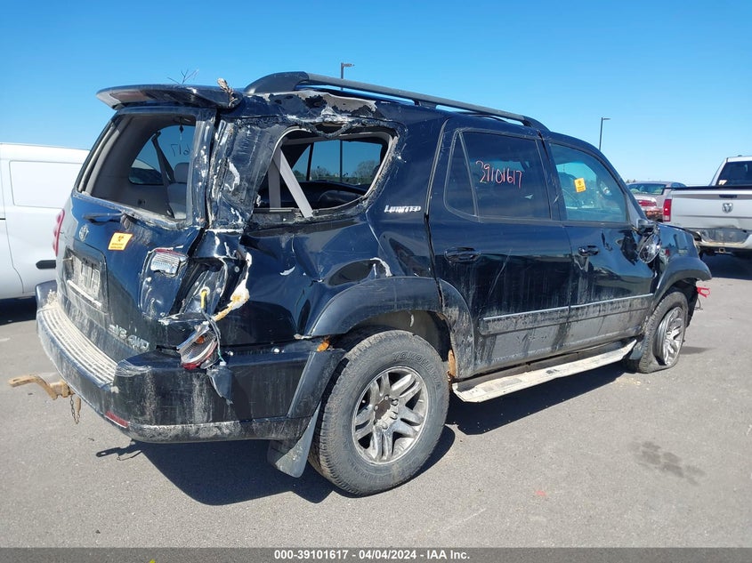 2004 Toyota Sequoia Limited V8 VIN: 5TDBT48A64S221618 Lot: 39101617