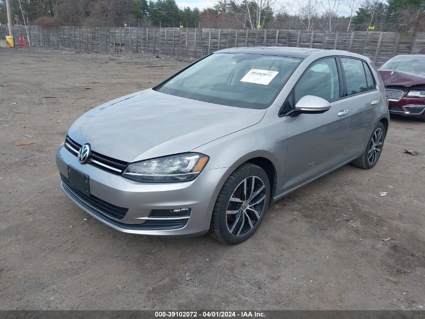 2015 Volkswagen Golf Tsi Se 4-Door VIN: 3VW217AU5FM029626 Lot: 39102072