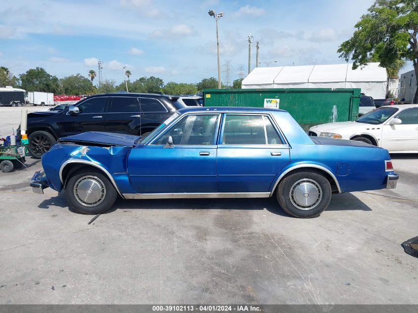 1985 Dodge Diplomat Salon VIN: 1B3BG26P4FX598146 Lot: 39102113