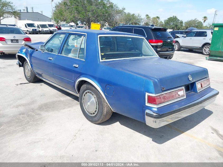 1985 Dodge Diplomat Salon VIN: 1B3BG26P4FX598146 Lot: 39102113