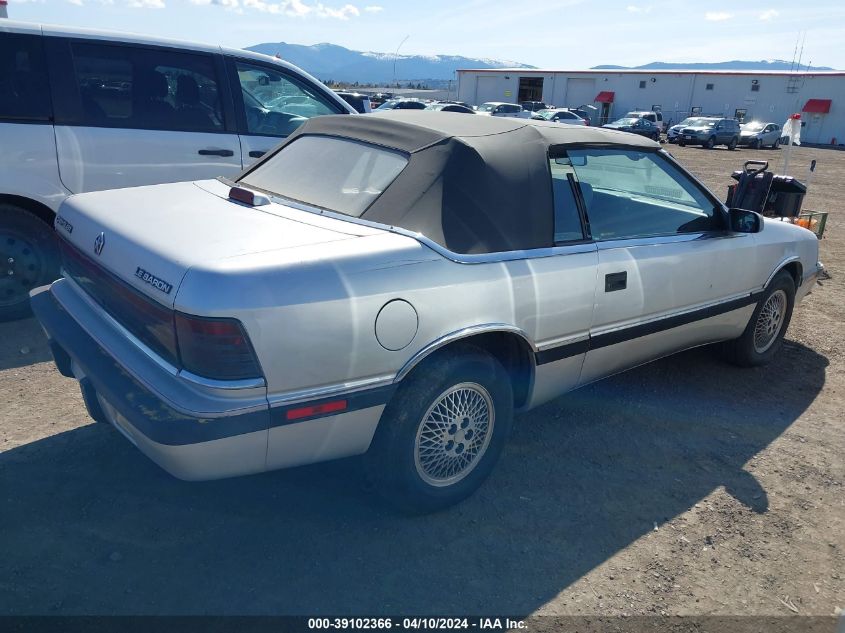 1C3BJ45K1JG366621 1988 Chrysler Lebaron