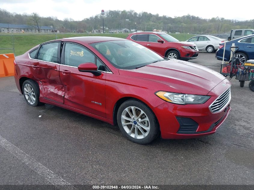 2019 Ford Fusion Hybrid Se VIN: 3FA6P0LUXKR263058 Lot: 39102948