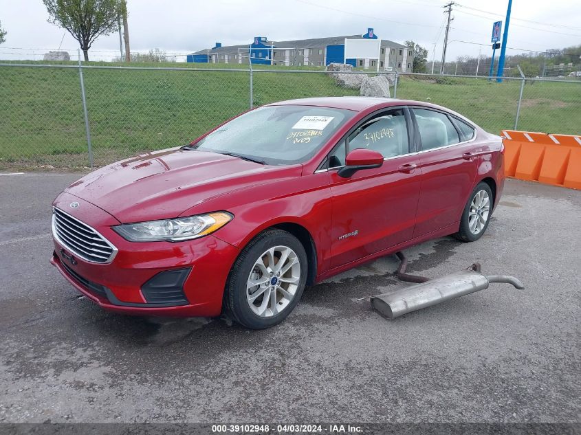 2019 Ford Fusion Hybrid Se VIN: 3FA6P0LUXKR263058 Lot: 39102948