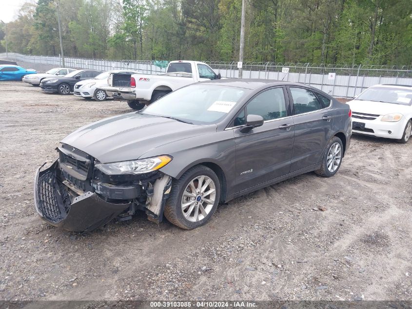 2017 Ford Fusion Hybrid Se VIN: 3FA6P0LU0HR323924 Lot: 39103085