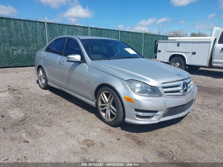 2012 Mercedes-Benz C 250 Luxury/Sport VIN: WDDGF4HB9CA616049 Lot: 39103087