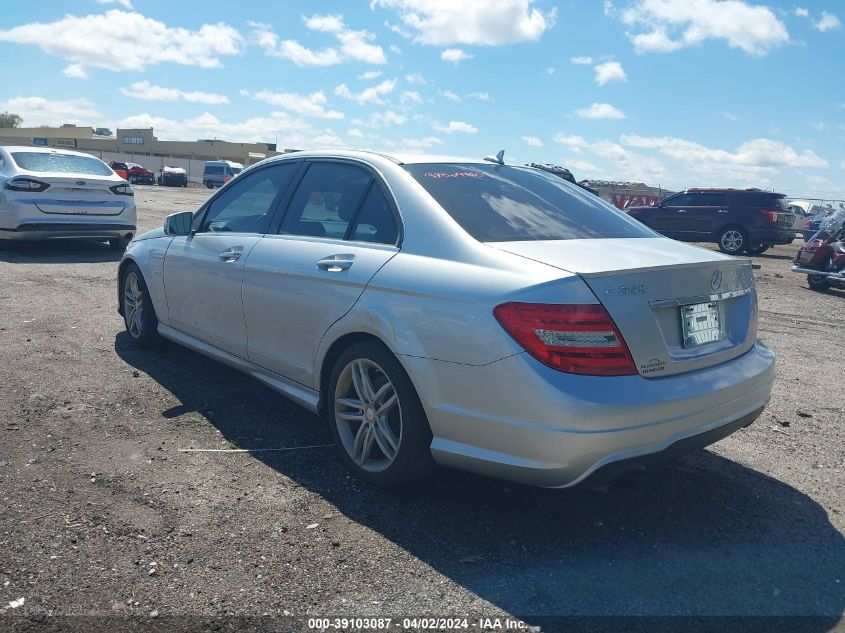 2012 Mercedes-Benz C 250 Luxury/Sport VIN: WDDGF4HB9CA616049 Lot: 39103087