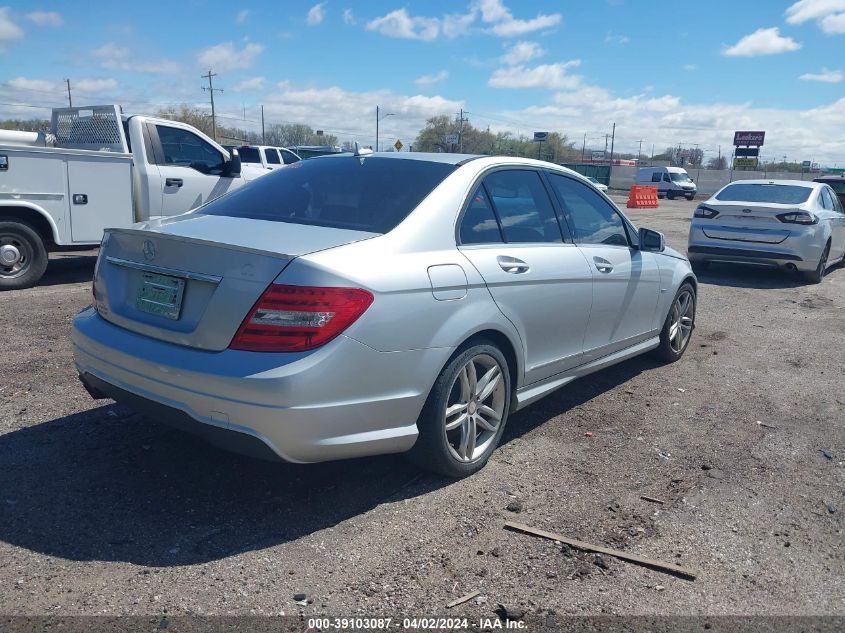 2012 Mercedes-Benz C 250 Luxury/Sport VIN: WDDGF4HB9CA616049 Lot: 39103087