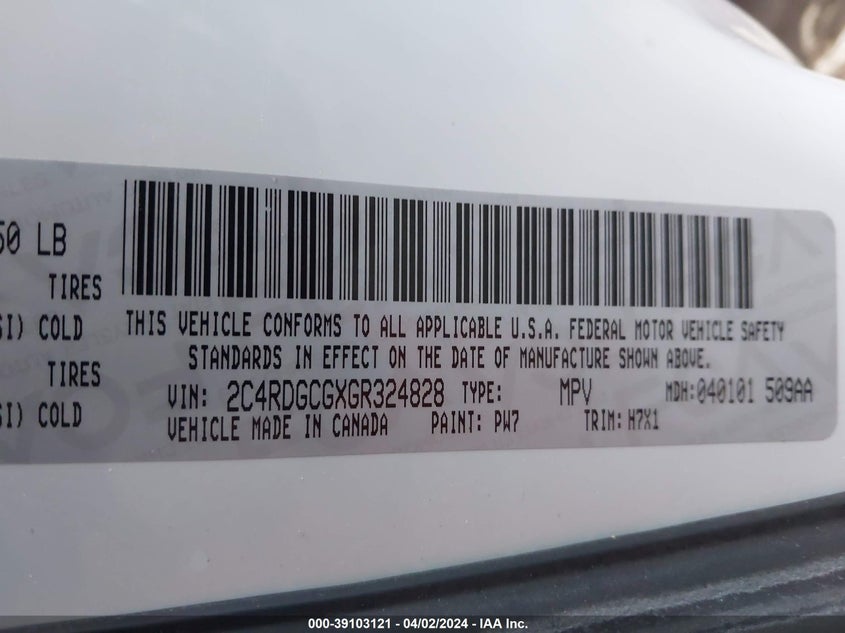 2016 DODGE GRAND CARAVAN SXT - 2C4RDGCGXGR324828