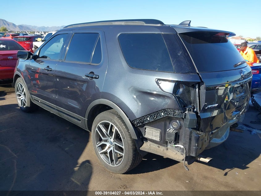 VIN 1FM5K8GT2HGD90161 2017 FORD EXPLORER SPORT