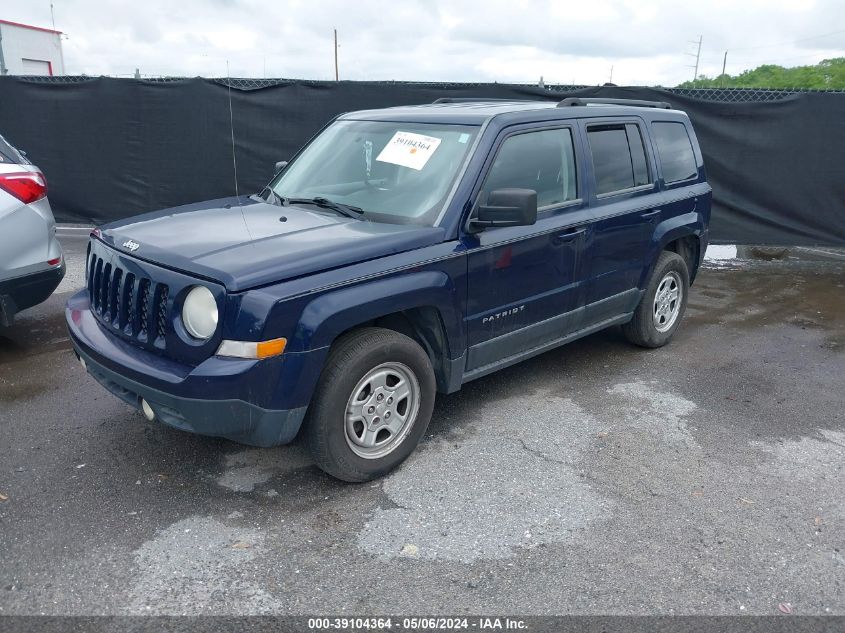 2014 Jeep Patriot Sport VIN: 1C4NJPBA0ED585356 Lot: 39104364