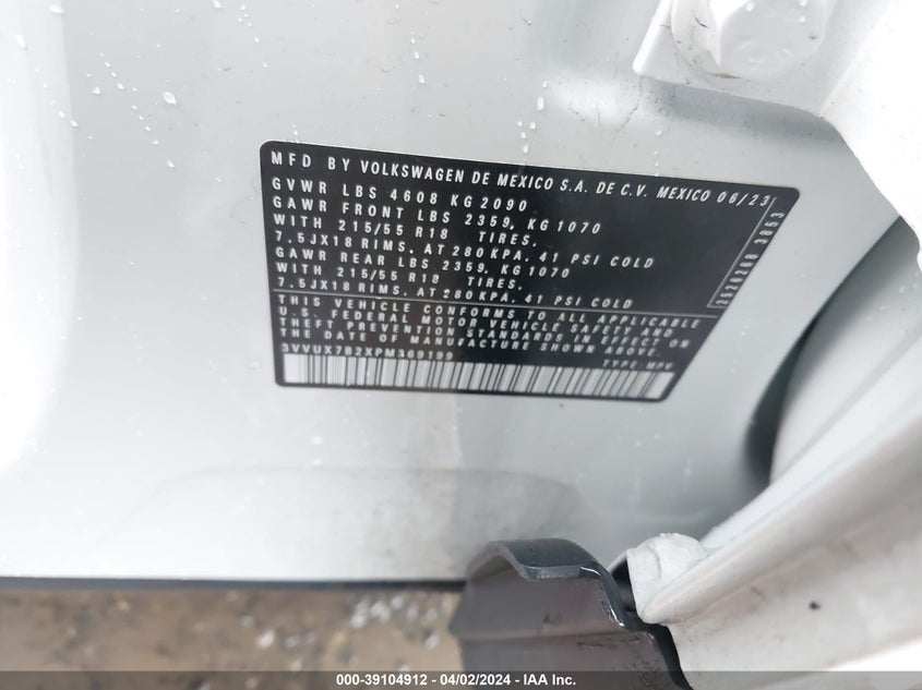 2023 VOLKSWAGEN TAOS 1.5T SE - 3VVUX7B2XPM369199