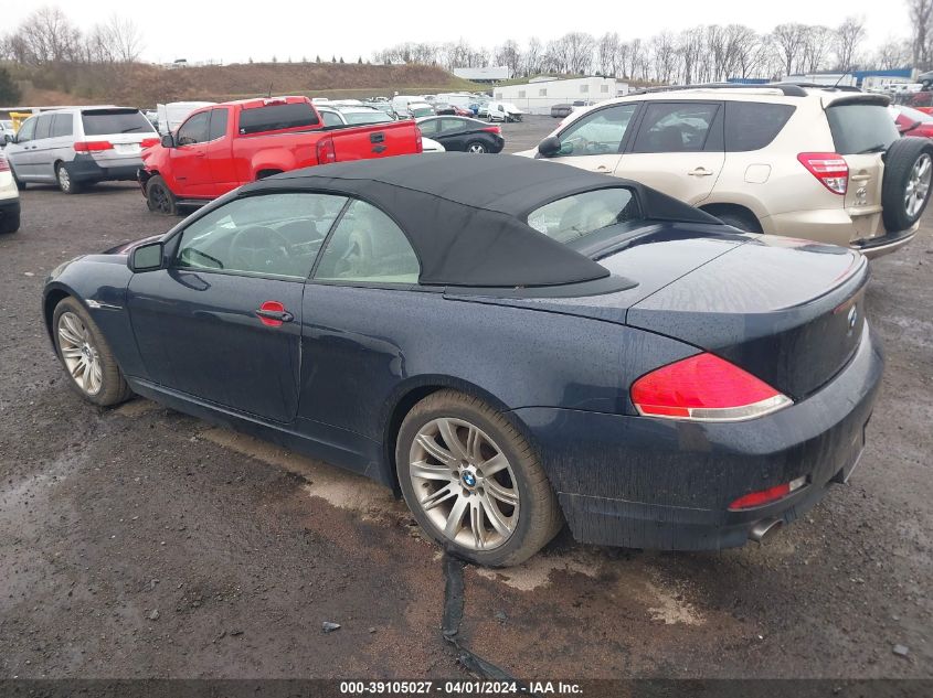 2007 BMW 650I VIN: WBAEK135X7CN72504 Lot: 39105027