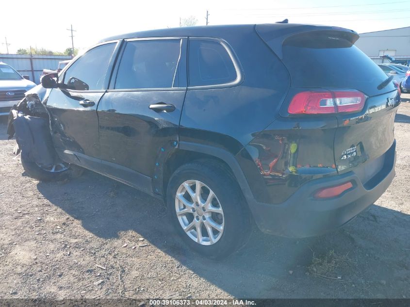 2017 Jeep Cherokee Sport 4X4 VIN: 1C4PJMABXHD220740 Lot: 39106373