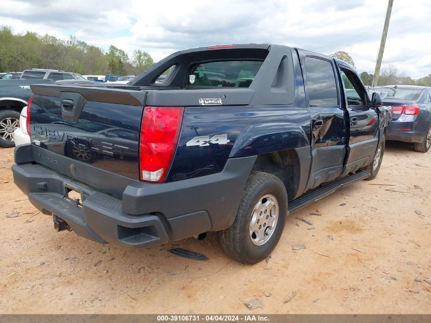 2004 Chevrolet Avalanche 1500 VIN: 3GNEK12T54G135836 Lot: 39106731