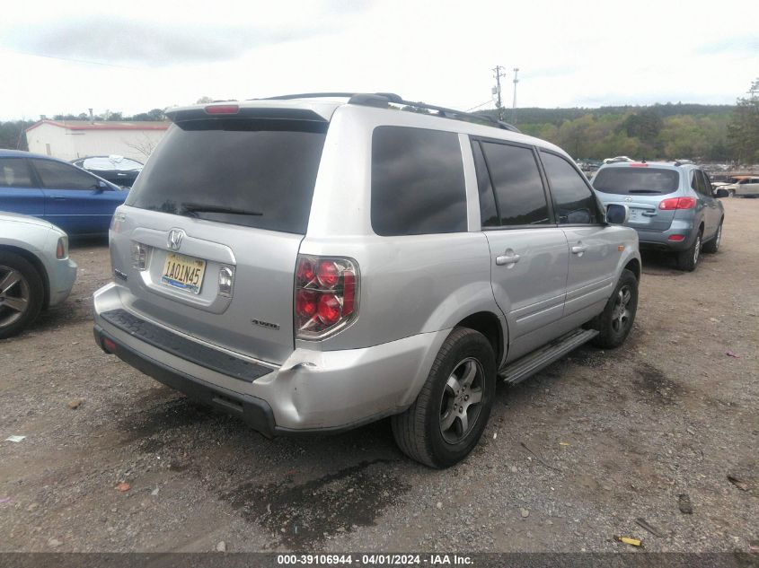 2007 Honda Pilot Ex-L VIN: 2HKYF18667H538554 Lot: 40628502