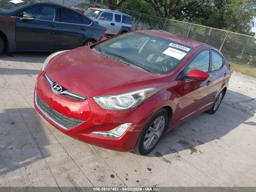 5NPDH4AE8GH655483 | 2016 HYUNDAI ELANTRA