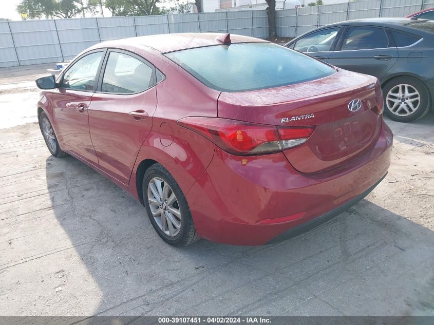 5NPDH4AE8GH655483 | 2016 HYUNDAI ELANTRA