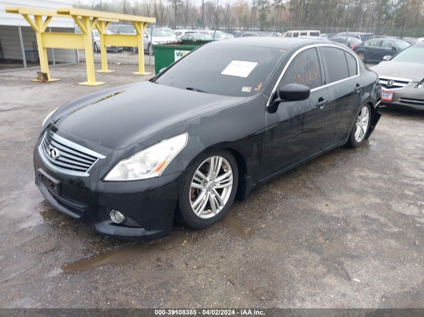 2013 Infiniti G37X VIN: JN1CV6AR8DM756997 Lot: 39108385