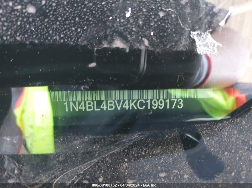 2019 NISSAN ALTIMA S - 1N4BL4BV4KC199173